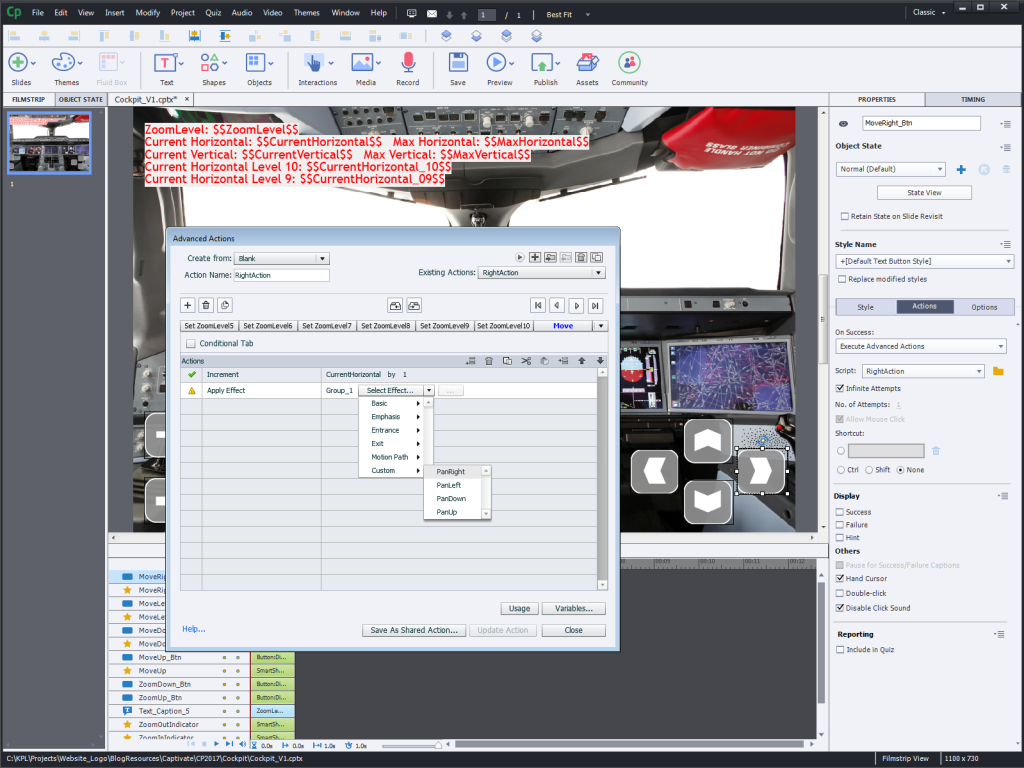 Custom effects for image panning