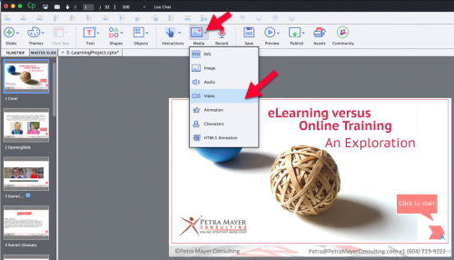 Captivate Media Panel