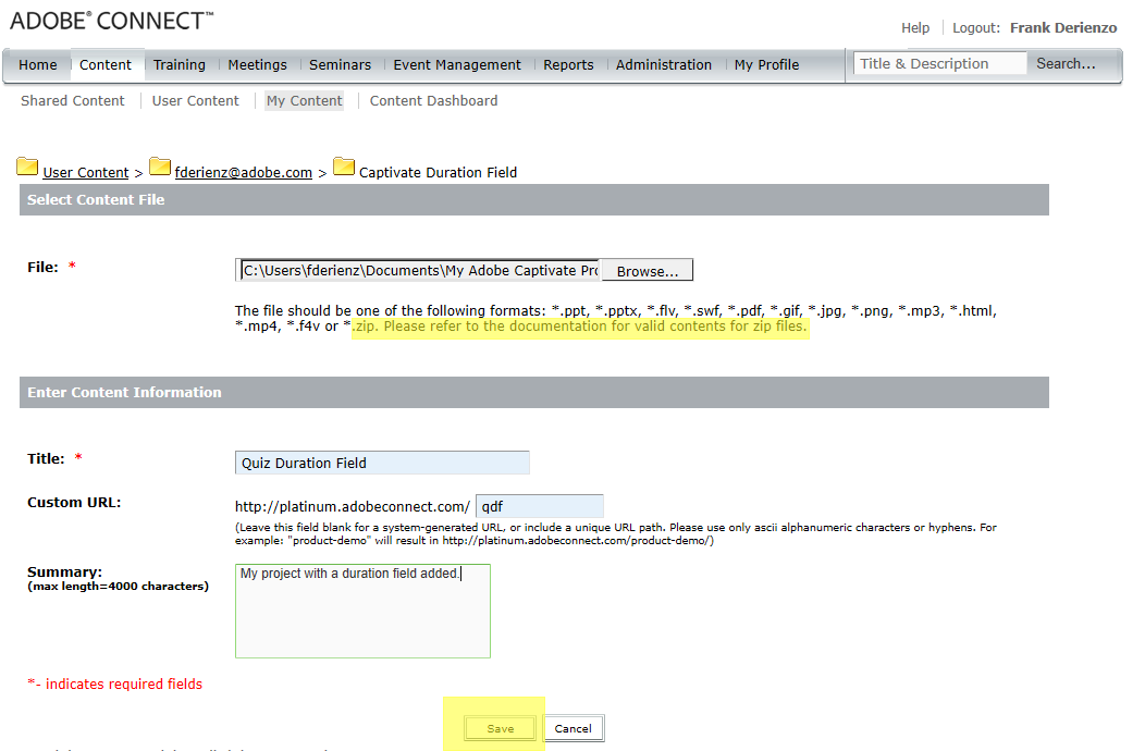 Add a Duration Field to your Adobe Captivate Project in the Adobe ...