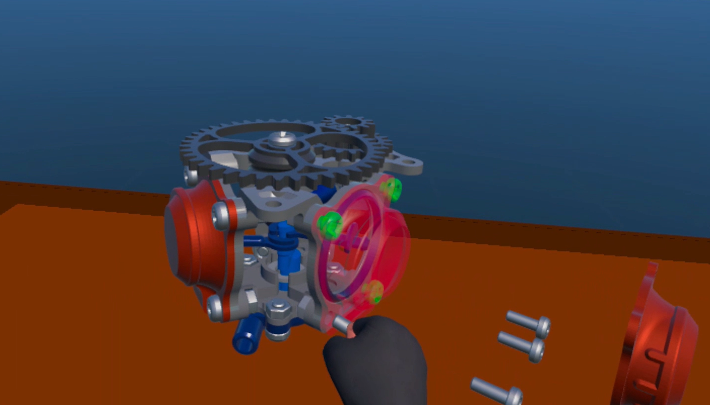 Sequencing in engine/parts assembly in Unity VR eLearning