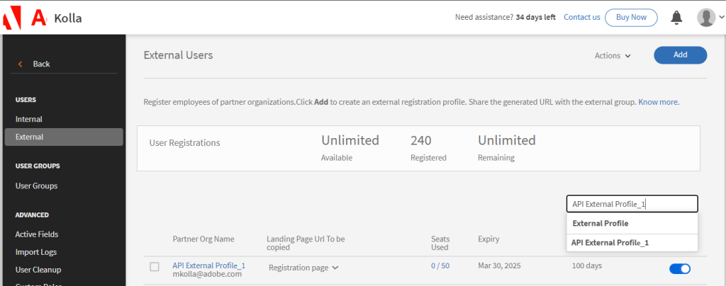 Creating External Profile in Adobe Learning Manager using APIs - eLearning