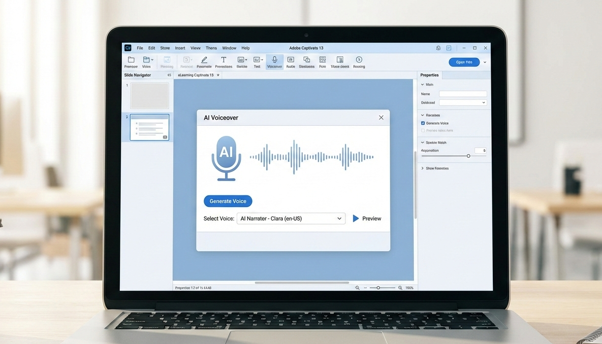 How to Create AI Voiceovers in Adobe Captivate 13 for Faster eLearning Development - eLearning