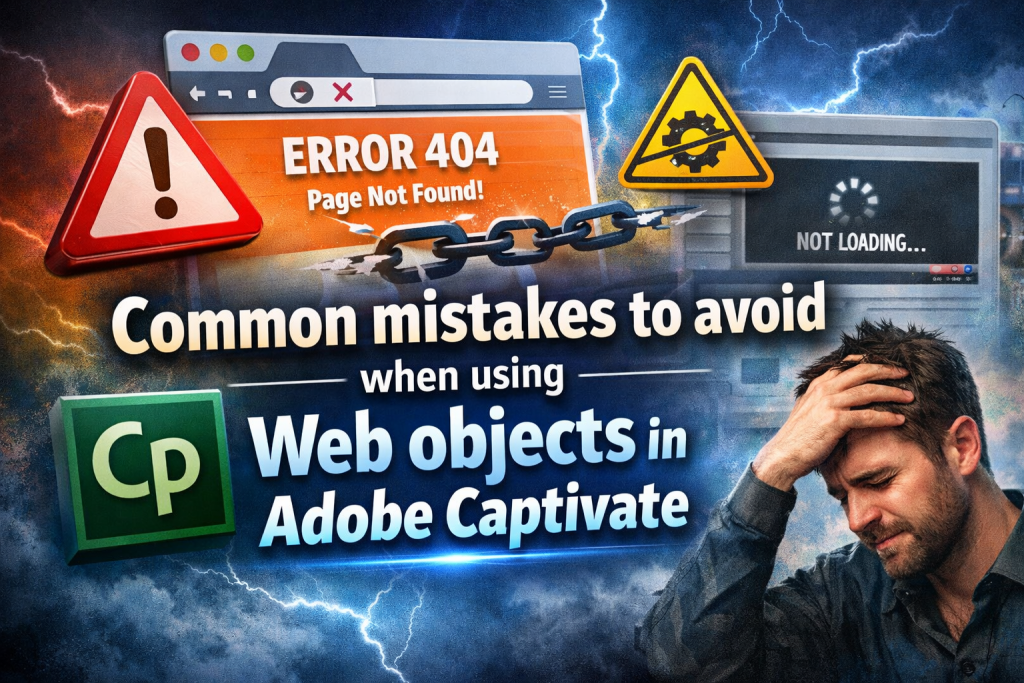 Common mistakes to avoid when using Web objects in Adobe Captivate - eLearning